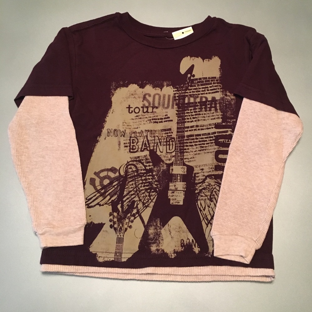 NWT: greendog LS Layered-Look Graphic Tee
